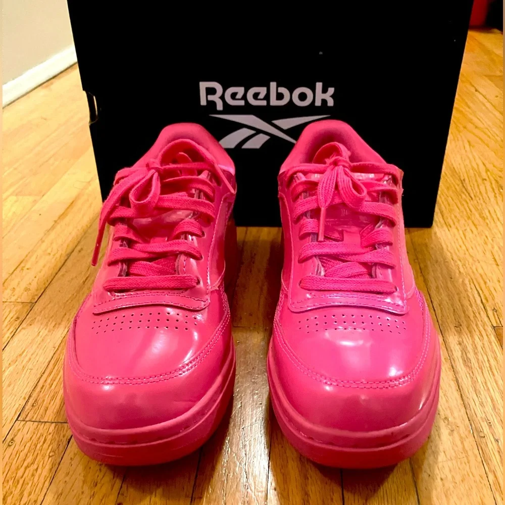 Reebok Cardi B Club C Double Sneakers, Pink, Women’s Size 7 - Picture 1 of 7